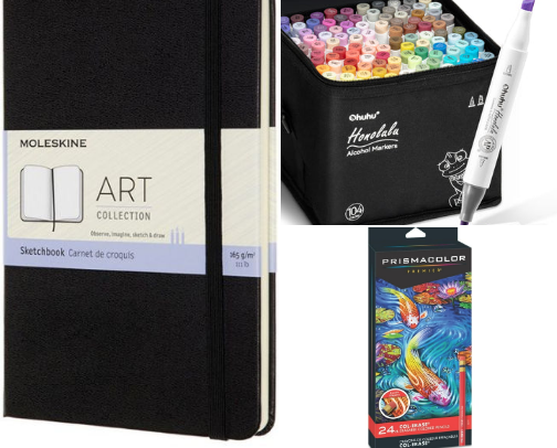 Up Your Sketchbook Game With These Amazing Art Supplies cover photo collage