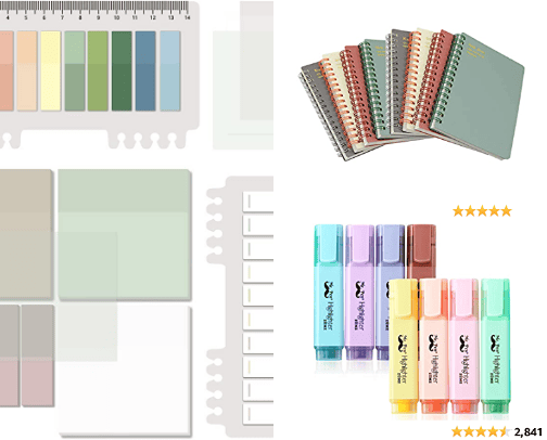 Study supplies 📚🖇️ cover photo collage