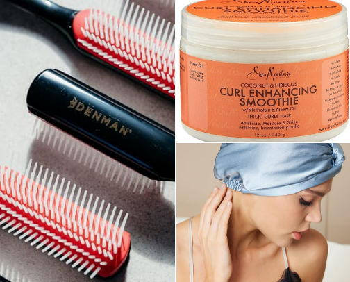 My curly hair holy grail products (Aussie retailers) cover photo collage