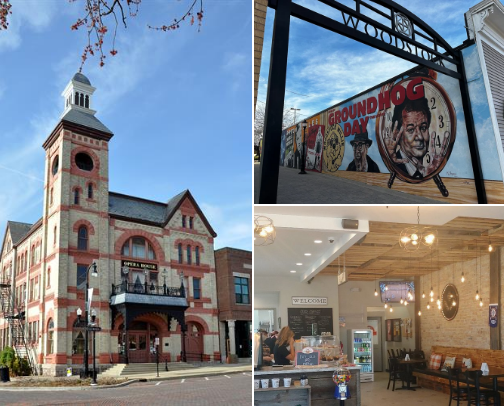 Woodstock, Illinois - small town must sees cover photo collage