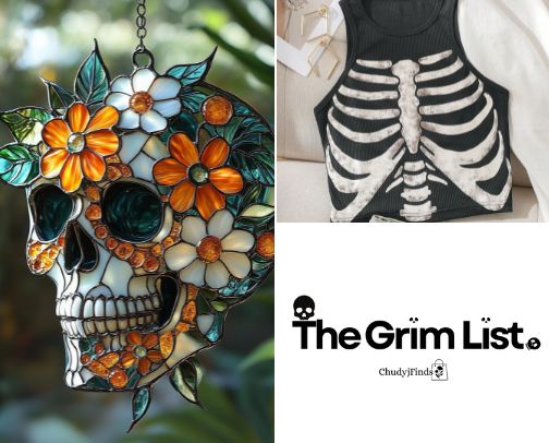 The Grim List – Skullcore Themed Items cover photo collage