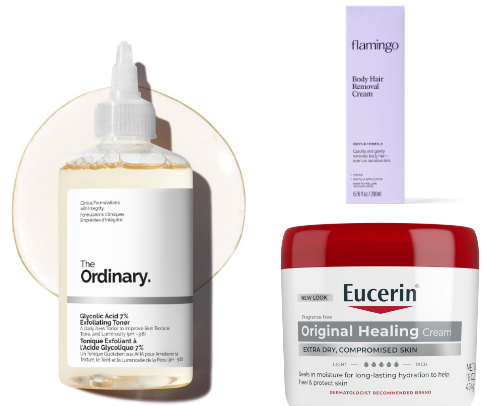 Favorite skin care products cover photo collage