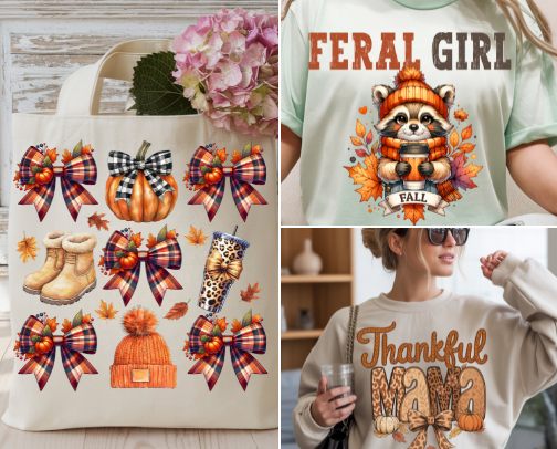 Fall png Etsy designs cover photo collage