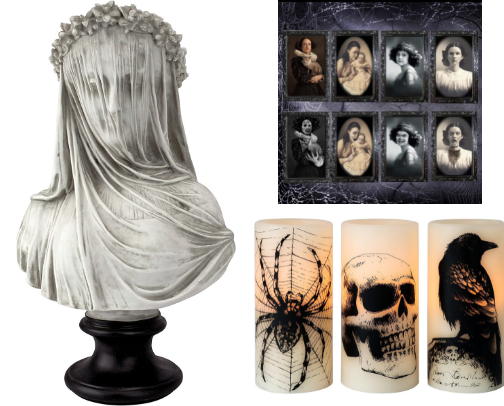 🎃Spooktacular Halloween Decor: Animatronics, Haunted Lighting and Eerie Portraits and Things cover photo collage