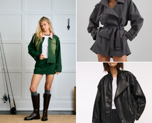 Cool Girl Fall Coats + Jackets cover photo collage