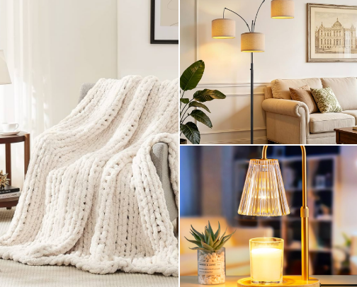 Cozy Home Essentials I’d Repurchase Immediately cover photo collage