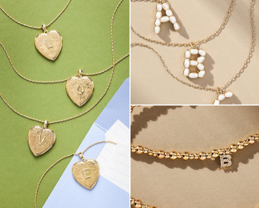 Monogram Jewelry cover photo collage