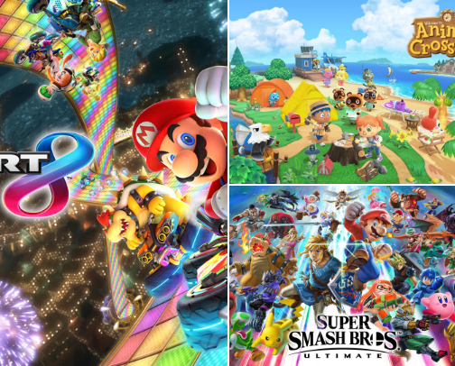 Multiplayer Nintendo Switch games that are fun to play with your friends and family. cover photo collage