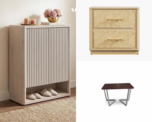 Small-Space Storage That Looks Calm | Renter-Friendly Furniture & Organizers cover photo collage