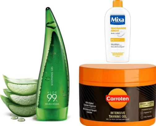 Summer skin care cover photo collage