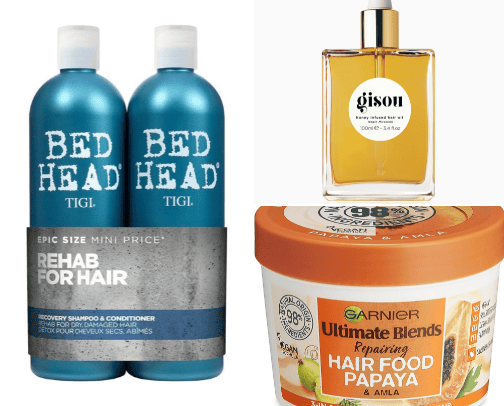 My haircare essentials! cover photo collage