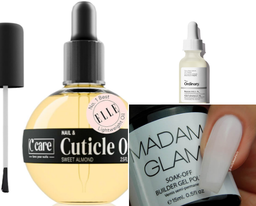 Beauty items I use routinely cover photo collage