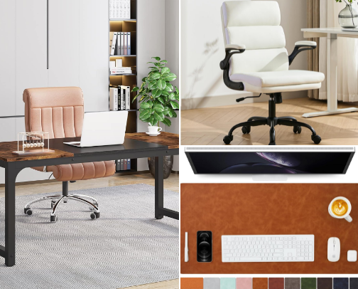Elegant Home Office Essentials - Your Perfect Workspace cover photo collage
