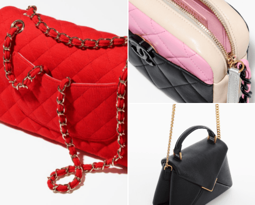 Various bags cover photo collage