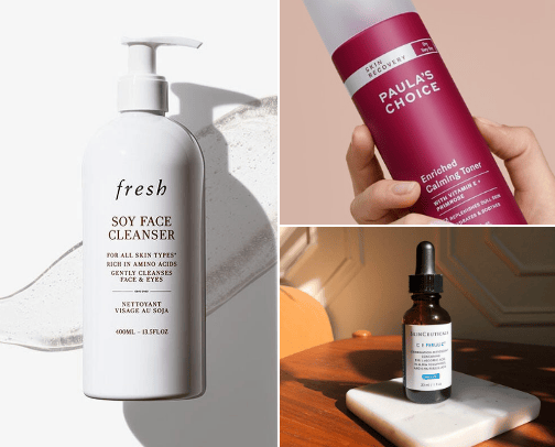 My skin care routine ✨ cover photo collage