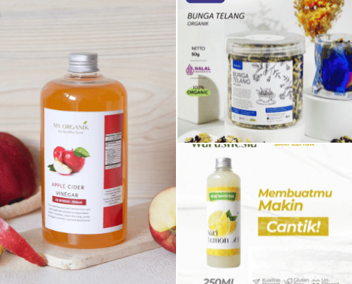 Health drink cover photo collage