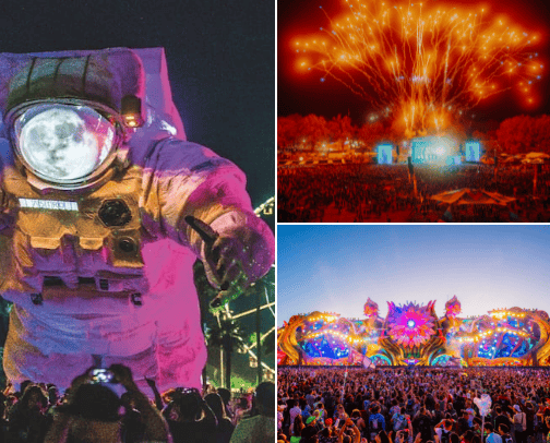Tickets for spring-summer festivals 🎪🍄 cover photo collage