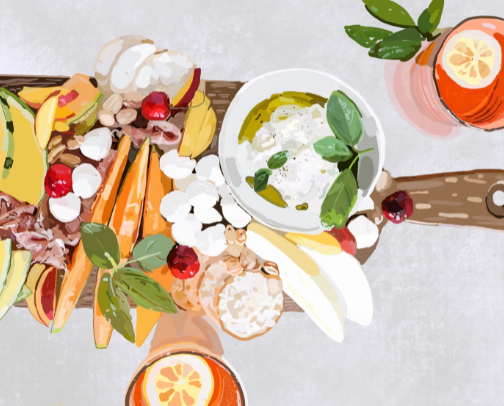 snacks + bevvies i’d hide from you cover photo collage