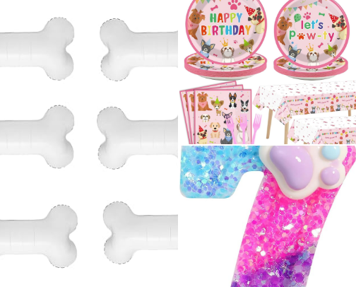 Lets Pawty! Birthday Party Theme cover photo collage