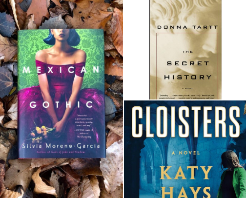 Cozy Spooky Season Reading List (Thrillers & Autumn Gothic) cover photo collage