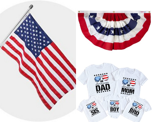 Patriotic holiday cover photo collage