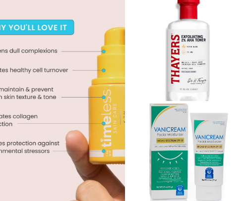 Skincare cover photo collage