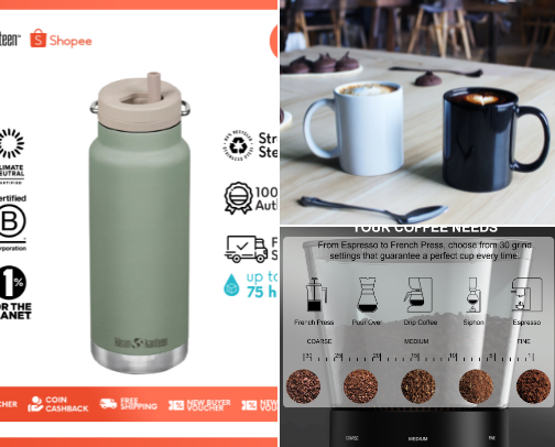 *Aesthetic Coffee Tumblers & Mugs I Use Daily ☕* cover photo collage