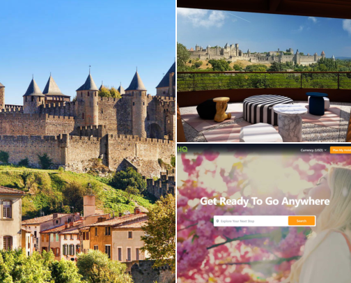 Carcassonne, France: Walls, Churches, Canals & Cosy Stays cover photo collage