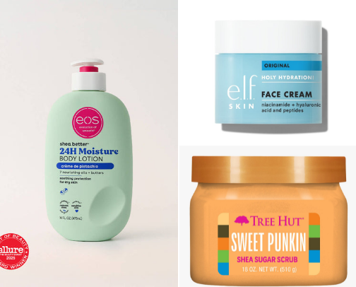 Skin products cover photo collage