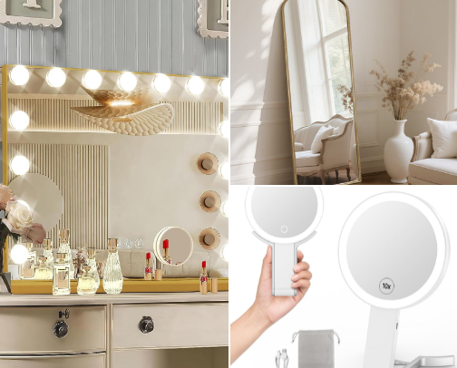 Aesthetic Room & Vanity Mirrors cover photo collage