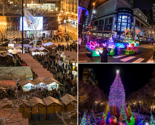 Things to do in or around Chicago during the holiday season! cover photo collage