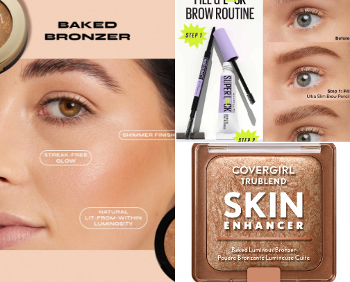 Drug store makeup cover photo collage