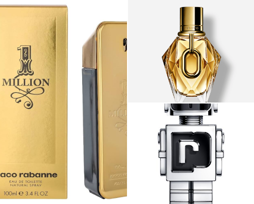 Perfumes and toalet water cover photo collage