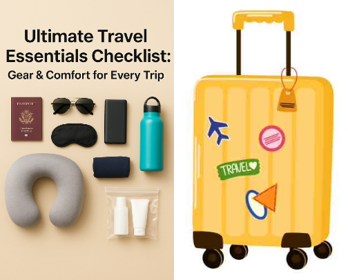 Don’t leave Home without these travel Essentials✈️🚗🛳️ cover photo collage