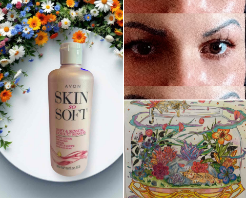 "Timeless Beauty: My Avon Journey as a Devoted Customer, Ambassador, and Fan!" cover photo collage