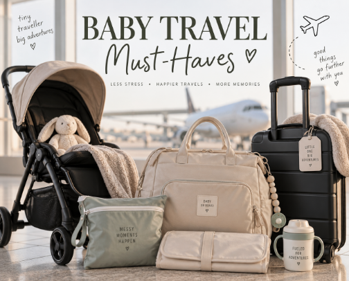 BABY TRAVEL MUST-HAVES cover photo collage
