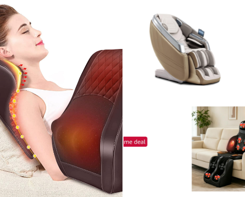 A variety of massage machines to pamper your body. cover photo collage