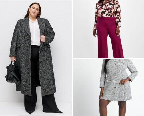 Plus size office wear for Fall/Winter cover photo collage