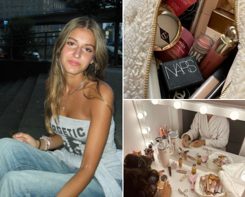 makeup products for a glowy, flawless base cover photo collage