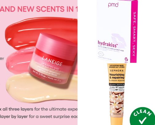 Lip masks cover photo collage