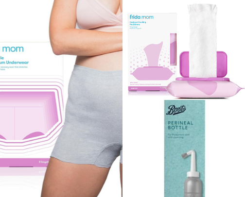 Postpartum essentials! cover photo collage