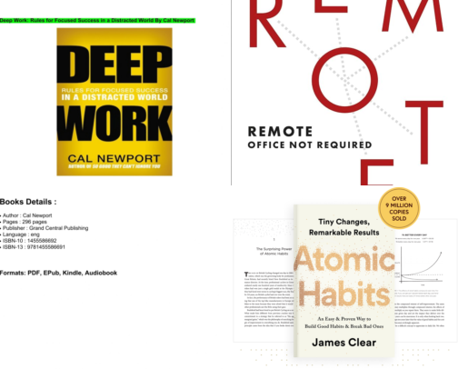 Informative Books Every Remote Worker Should Read for Focus, Freedom & Growth cover photo collage