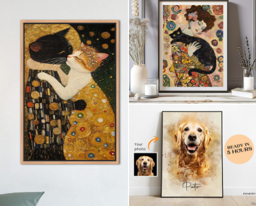 If you’re a fur mom or dad, these wall art pieces are for you! cover photo collage