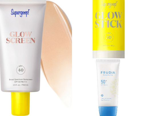 Face Sunscreen ☀️💛 cover photo collage