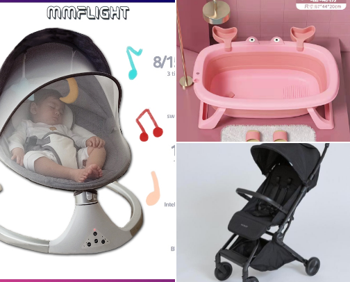 Perlengkapan bayi"Temani tumbuh kembang si kecil dengan perlengkapan bayi yang nyaman dan aman cover photo collage