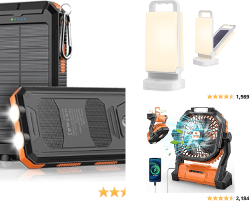 Camping items we always take with us cover photo collage