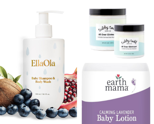 Bath & Skincare Products I Trust for Babies & Kids cover photo collage