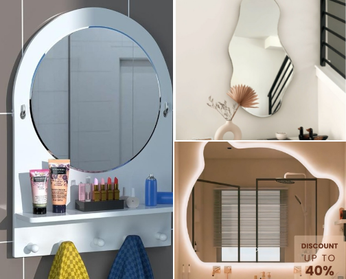 Aesthetic Beautiful Mirror cover photo collage