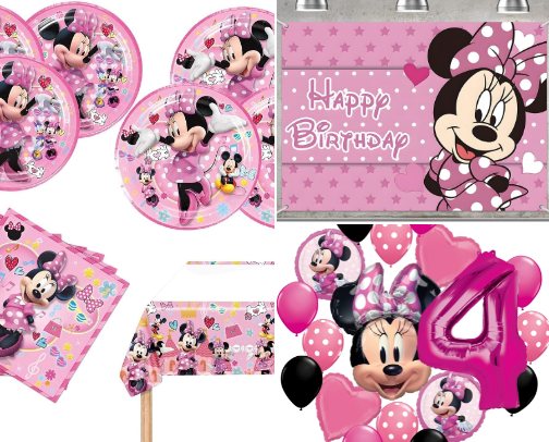 Minnie Mouse Birthday Party cover photo collage