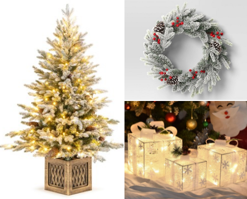 Xmas decoration finds - frugal lady recomendation cover photo collage